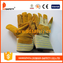 Yellow Cow Split Leather Patch Palm Work Glove Dlc202
